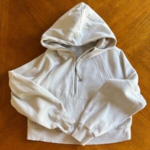 Lululemon Oversized Scuba 1/2 Zip Hoodie Sweatshirt - Bone XS/S